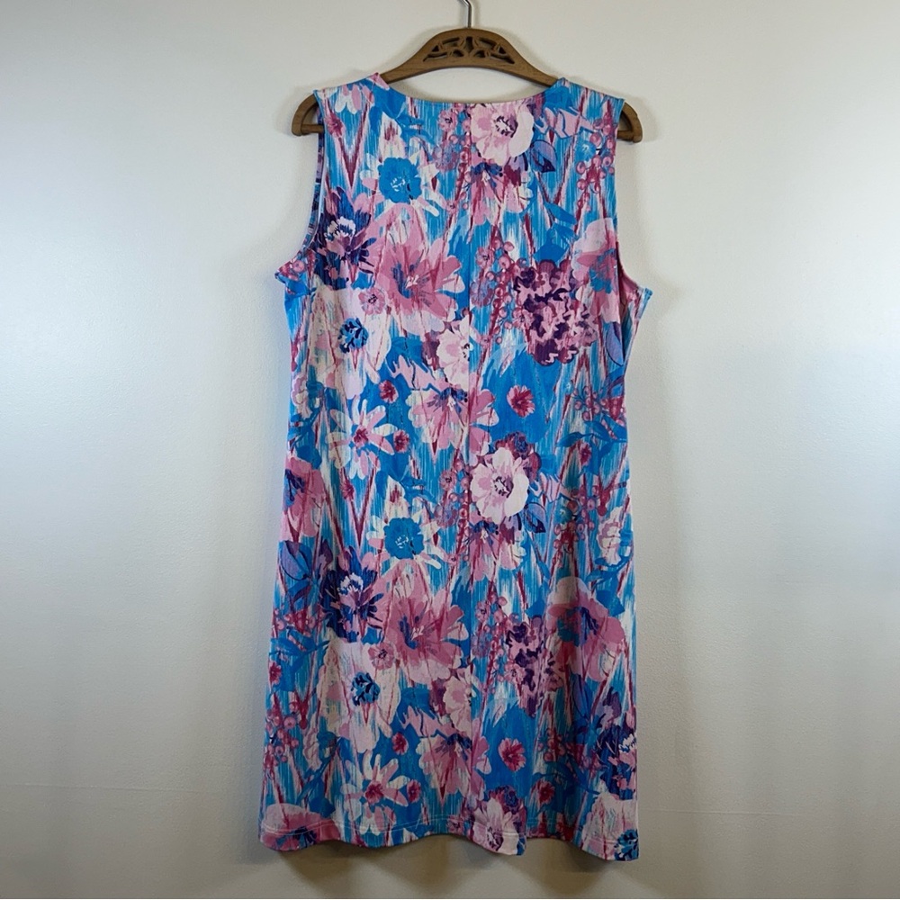 Stella Parker Women's L Turquoise Blue/Pink Swim Cover-up - Picture 5 of 7